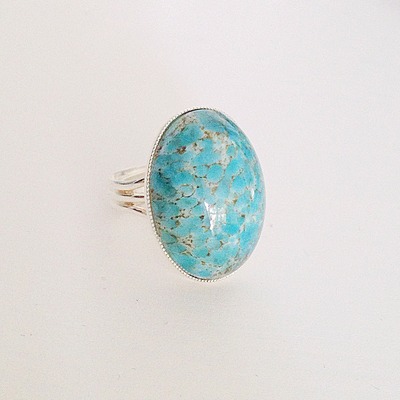 "abbey" teal matrix ring