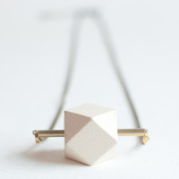 Simple Geometric Bead Necklace NL0858 - Thumbnail 3