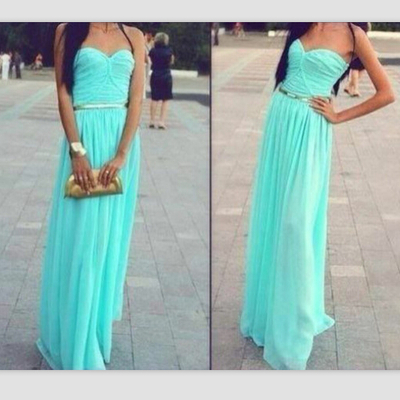 Sweetheart prom dress, chiffon prom dress, prom dresses 2015, prom dresses 2015, prom gown, custom-made prom dress, blue prom dress,pd20160703