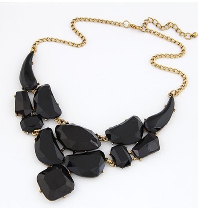 Black Geo Chunky Necklace