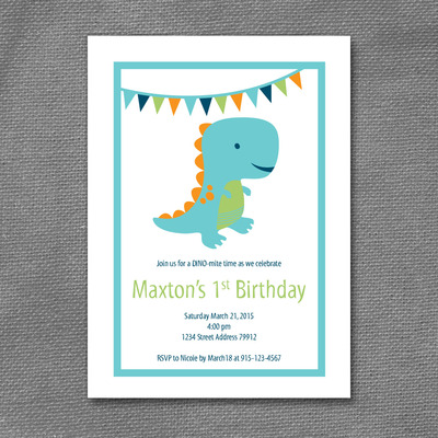 Dino Birthday Invitation