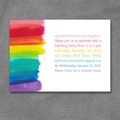 Painting Birthday Invitation