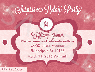 Secret Birthday Party Invitation