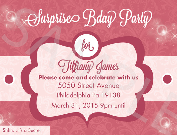 Secret Birthday Party Invitation