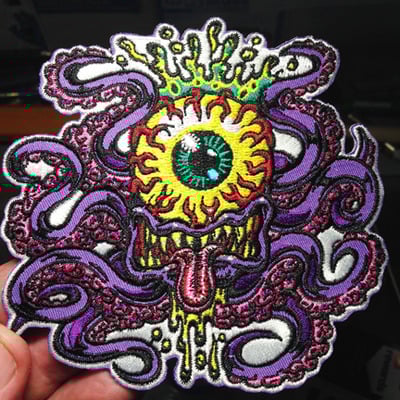 Cycloptopatch iron on ready embroidered color patch