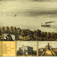 Madison, Wisconsin in 1867 - Bird's Eye View Map, Aerial, Panorama, Vintage, Antique, Reproduction, Giclée, Fine Art, Wall Art - Thumbnail 3