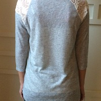 Grey & Ivory Sheer Sweater - Thumbnail 2