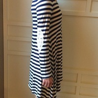 Boho Lace Elbow Patch Dress - Thumbnail 1