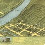 Wheeling, West Virginia in 1870 - Bird's Eye View, Map, Aerial, Panorama, Vintage, Antique, Reproduction, Giclée, Fine Art, Wall Art-3