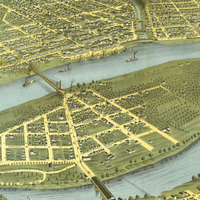 Wheeling, West Virginia in 1870 - Bird's Eye View, Map, Aerial, Panorama, Vintage, Antique, Reproduction, Giclée, Fine Art, Wall Art - Thumbnail 4