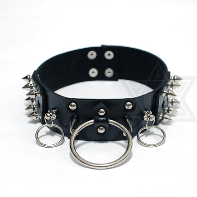 Heavy hoops spikes choker