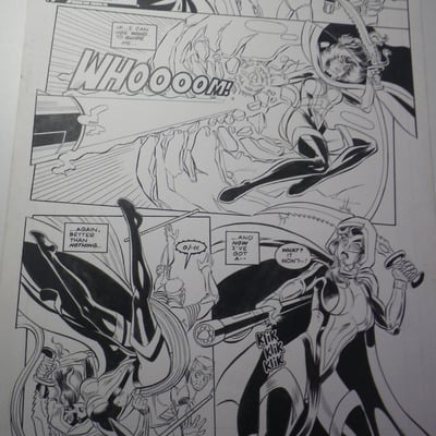 Mantra #13 (giant-size mantra #1) page 14 original art 90's malibu comics