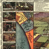 Los Angeles, California as it Appeared in 1871 - Bird's Eye View, Map, Aerial, Panorama, Vintage, Antique, Fine Art, Wall Art, History - Thumbnail 3