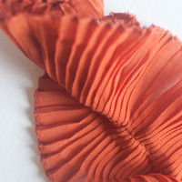 Veil Orange Wedding Glass Pearl Letter D Character Statement Necklace, NL0754 - Thumbnail 3