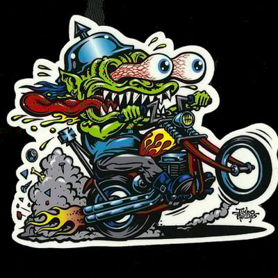Chopper freak full color shaped vinyl sticker - Thumbnail 1