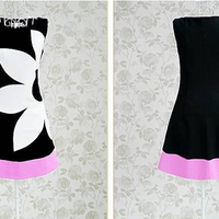 Flower Print Knee Length Dress - Thumbnail 2