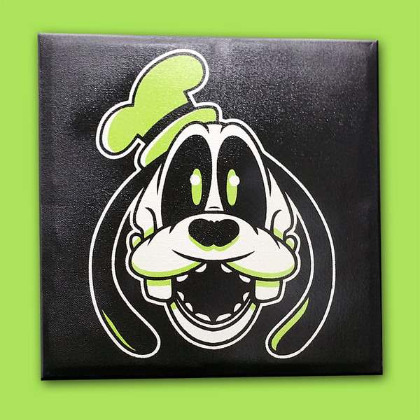 X-ray Goofy painted canvas
