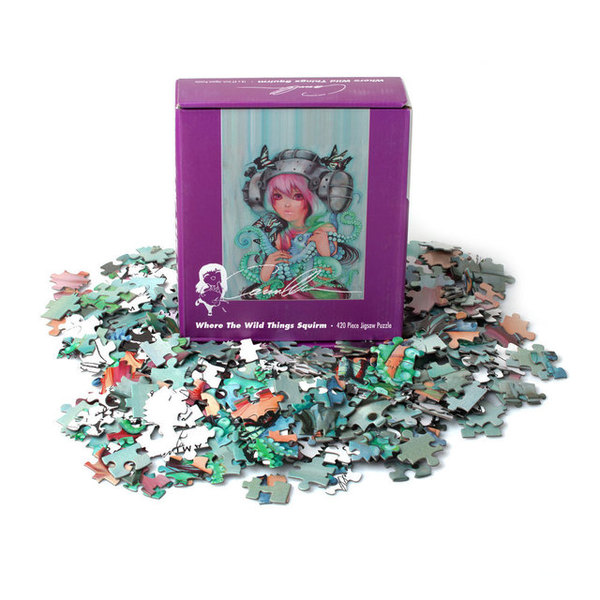 Where The Wild Things Squirm Jigsaw Puzzle - by Camilla d'Errico