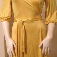 Vintage DVF Yellow Dress - Thumbnail 1