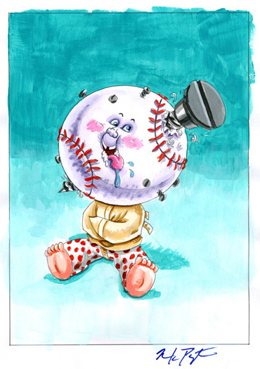 Mascot - Screwball SAUL  Color Rough - Garbage Pail Kids 2015 Series 1
