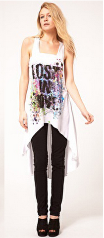 Asymmetrical Long Tank Top