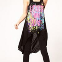 Asymmetrical Long Tank Top - Thumbnail 1