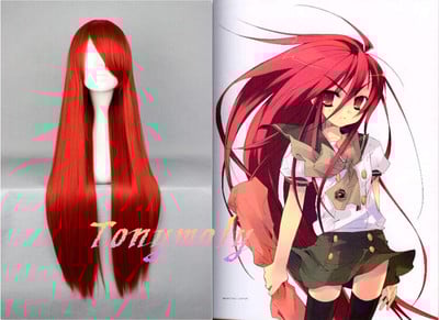 80cm Long Red Wig Long Straight Wig Shakugan no Shana-shana Anime Cosplay Wig Heat Resistant Synthetic Hair Wigs