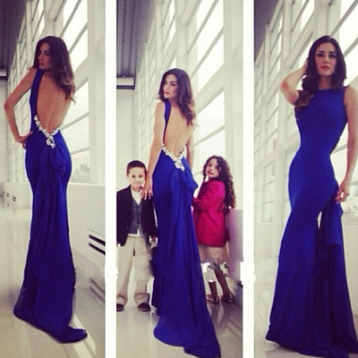 Royal blue prom dress, sexy prom dress, long prom dress, mermaid prom dress, newest prom dress, backless prom dress, bd14375