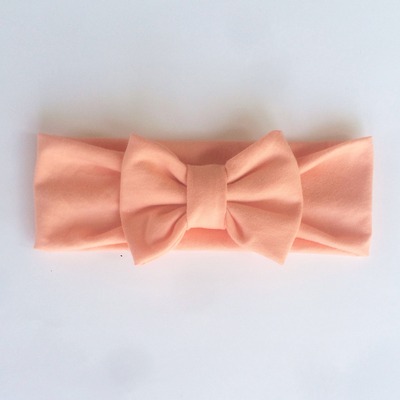 Peach bow headwrap