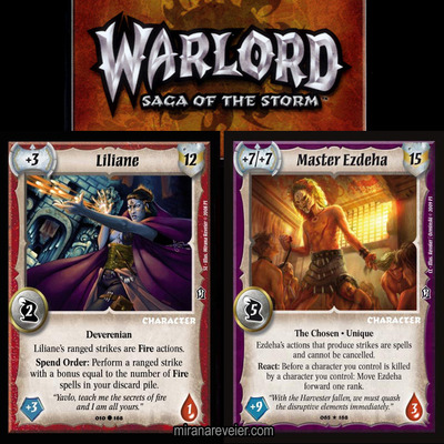 Warlord character card set