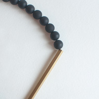 Net Flower Vintage Button Necklace NL0869 - Thumbnail 3