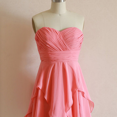Chiffon prom dress, a-line prom dress, sweetheart prom dress, short homecoming dress,15032608