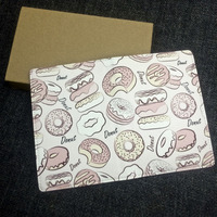 Colorful Donut Passport Holder Case Travel Wallet PU Leather Cover (S-005) - Thumbnail 1