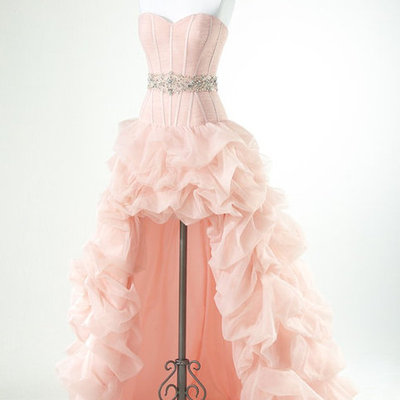 High quality prom dress,charming prom dress,high low prom dress,strapless prom dress,15032618