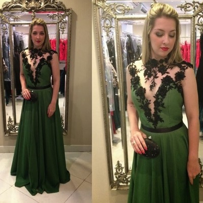 High quality prom dress,charming prom dress,high neck prom dress,appliques prom dress,chiffon prom dress,15032620
