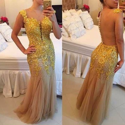 High quality prom dress,charming prom dress,v-neck prom dress,appliques prom dress,sexy prom dress,15032623