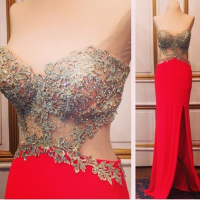 Charming prom dress,appliques prom dress,mermaid prom dress,chiffon prom dress,strapless prom dress,15032633