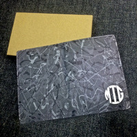 Black Camouflage Custom Personalised Monogrammed PU Leather Passport Holder Case Wallet Cover (S-003) - Thumbnail 1