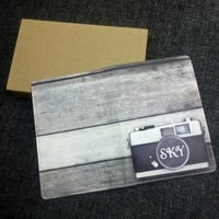 Vintage Camera Wood Custom Personalised Monogrammed PU Leather Passport Holder Case Wallet Cover (S-004) - Thumbnail 1