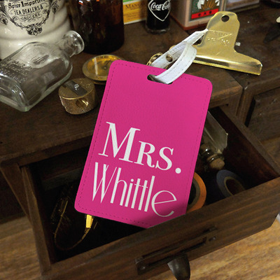 Mr. and mrs. two tags pair personalised pu leather luggage tag, bag tag, travel tag, suitcase tag, id tag, custom color (n-020)