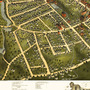 Danbury, Connecticut in 1875 - Bird's Eye View, Map, Aerial, Panorama, Vintage, Antique, Reproduction, Giclée, Fine Art, Wall Art, History-2