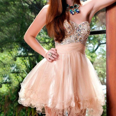 Fashion graduation dress,sequined graduation dress,a-line graduation dress,tulle graduation dress,15032706