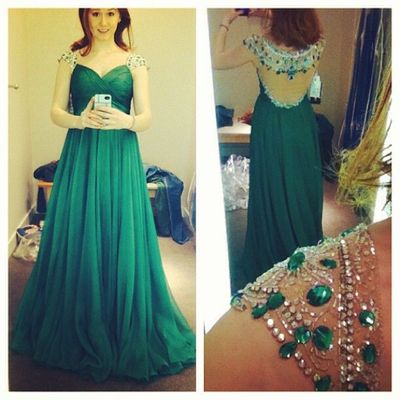 Charming prom dress,sequined prom dress,a-line prom dress,v-neck prom dress,150327027
