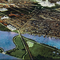 Washington, D.C in 1917 - Bird's Eye View, Map, Aerial, Panorama, Vintage, Antique, Reproduction, Giclée, Fine Art, Wall Art, History - Thumbnail 2