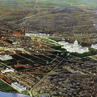Washington, D.C in 1917 - Bird's Eye View, Map, Aerial, Panorama, Vintage, Antique, Reproduction, Giclée, Fine Art, Wall Art, History - Thumbnail 4