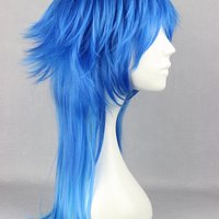 Dramatical Murder DMMD Seragaki Aoba Cosplay Wigs Blue Ombre Wig Long Straight Synthetic Hair Anime Costume Wig - Thumbnail 1