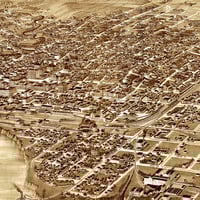 Sioux City, Iowa in 1888 - Bird's Eye View, Aerial map, Panorama, Vintage, Antique map, Reproduction, Giclée, Fine Art, Wall Art, History - Thumbnail 4
