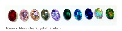 Oval czech crystal (faceted) 10mm x 14mm