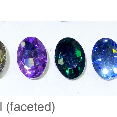 Oval czech crystal (faceted) 13mm x 18mm - Thumbnail 5