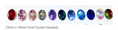 Oval czech crystal (faceted) 13mm x 18mm